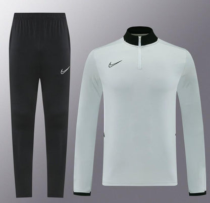 2025 Nike Grey Full Hoodie Zipper Jacket +Long Pants