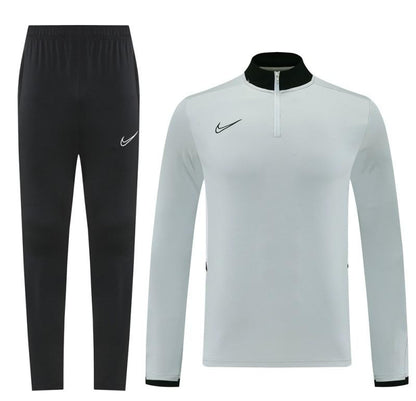 2025 Nike Grey Full Hoodie Zipper Jacket +Long Pants