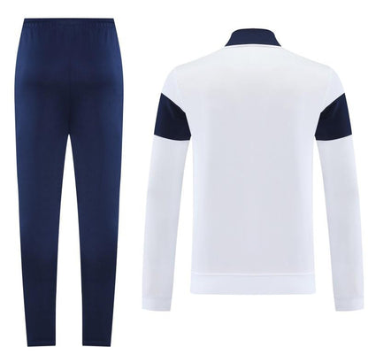 2025 Nike White/Navy Full Hoodie Zipper Jacket +Long Pants