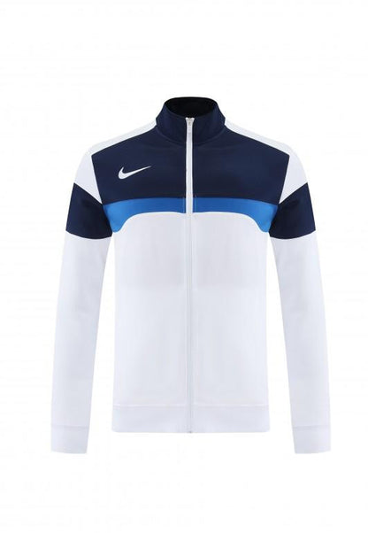 2025 Nike White/Navy Full Hoodie Zipper Jacket +Long Pants