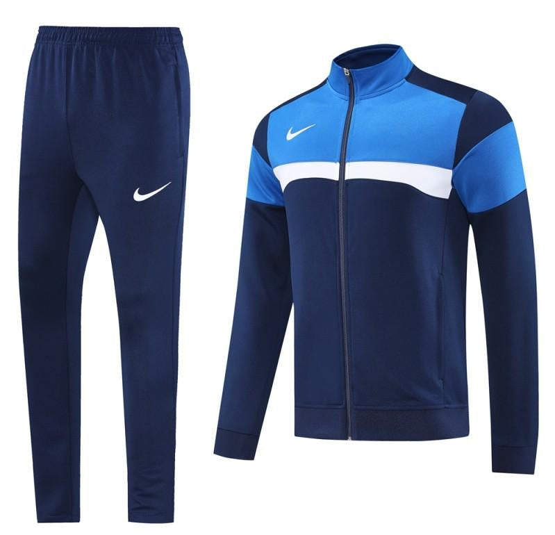 2025 Nike Blue/Navy Full Hoodie Zipper Jacket +Long Pants