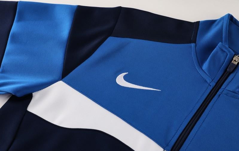 2025 Nike Blue/Navy Full Hoodie Zipper Jacket +Long Pants