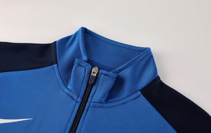 2025 Nike Blue/Navy Full Hoodie Zipper Jacket +Long Pants