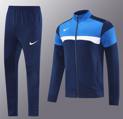 2025 Nike Blue/Navy Full Hoodie Zipper Jacket +Long Pants