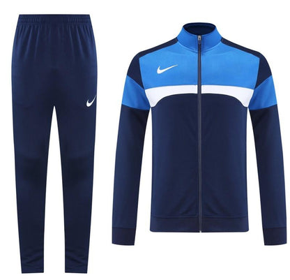 2025 Nike Blue/Navy Full Hoodie Zipper Jacket +Long Pants