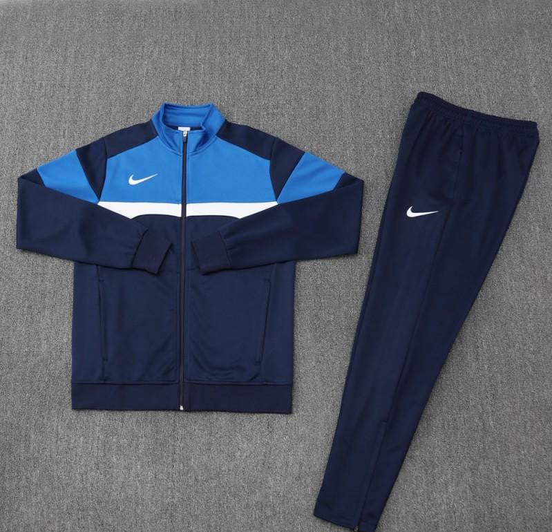 2025 Nike Blue/Navy Full Hoodie Zipper Jacket +Long Pants