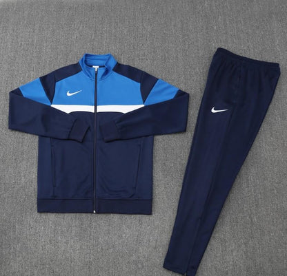 2025 Nike Blue/Navy Full Hoodie Zipper Jacket +Long Pants