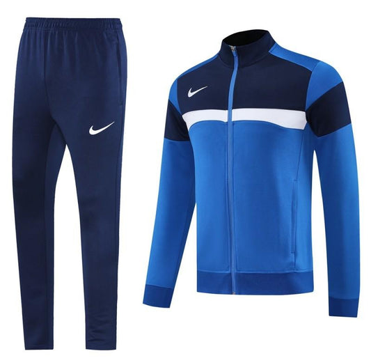 2025 Nike Blue/Black Full Hoodie Zipper Jacket +Long Pants