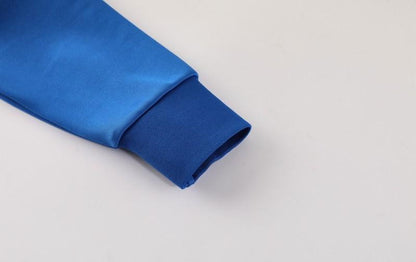 2025 Nike Blue/Black Full Hoodie Zipper Jacket +Long Pants