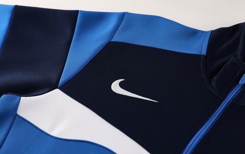 2025 Nike Blue/Black Full Hoodie Zipper Jacket +Long Pants