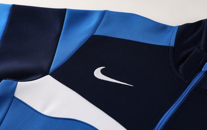 2025 Nike Blue/Black Full Hoodie Zipper Jacket +Long Pants