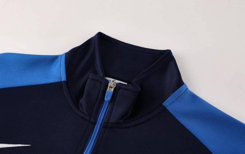 2025 Nike Blue/Black Full Hoodie Zipper Jacket +Long Pants