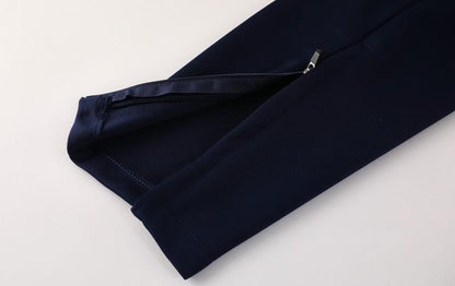 2025 Nike Blue/Black Full Hoodie Zipper Jacket +Long Pants