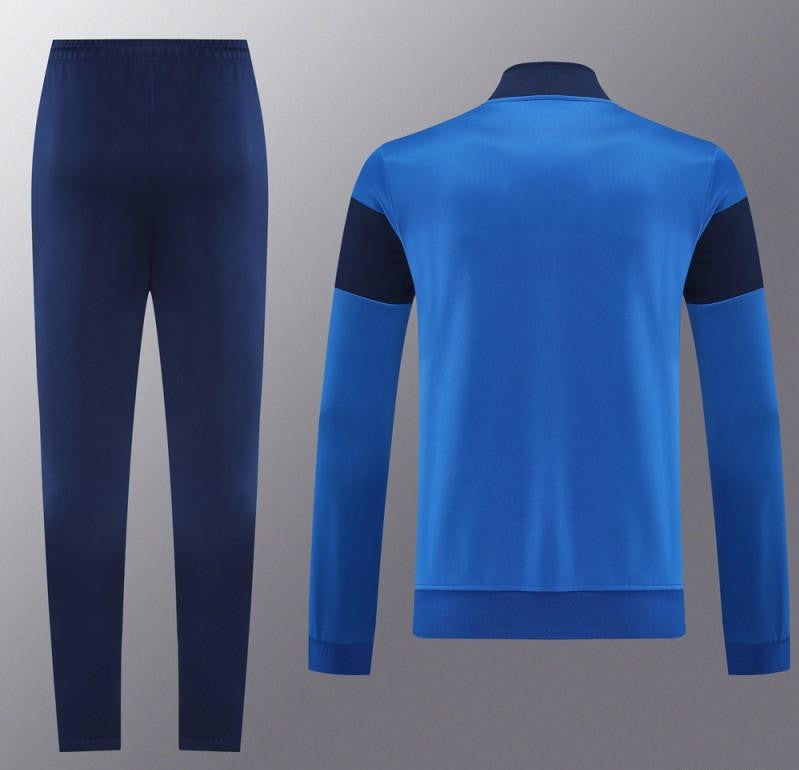 2025 Nike Blue/Black Full Hoodie Zipper Jacket +Long Pants