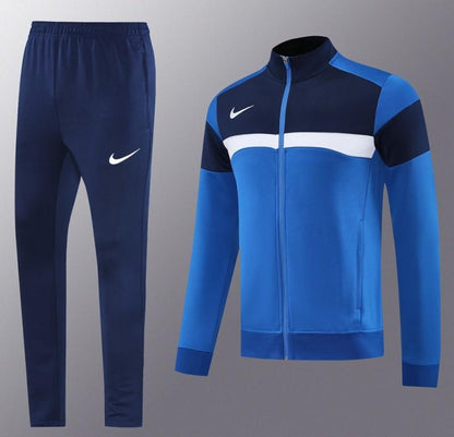 2025 Nike Blue/Black Full Hoodie Zipper Jacket +Long Pants
