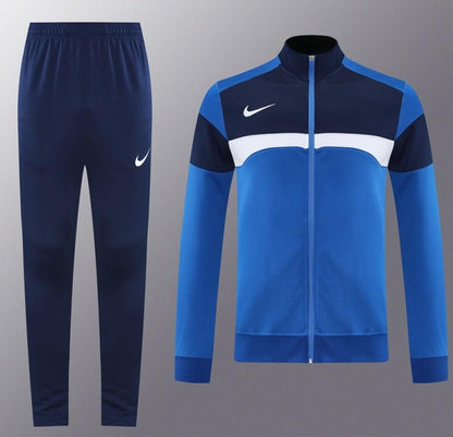 2025 Nike Blue/Black Full Hoodie Zipper Jacket +Long Pants