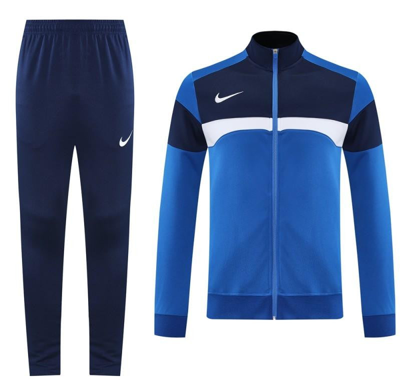 2025 Nike Blue/Black Full Hoodie Zipper Jacket +Long Pants
