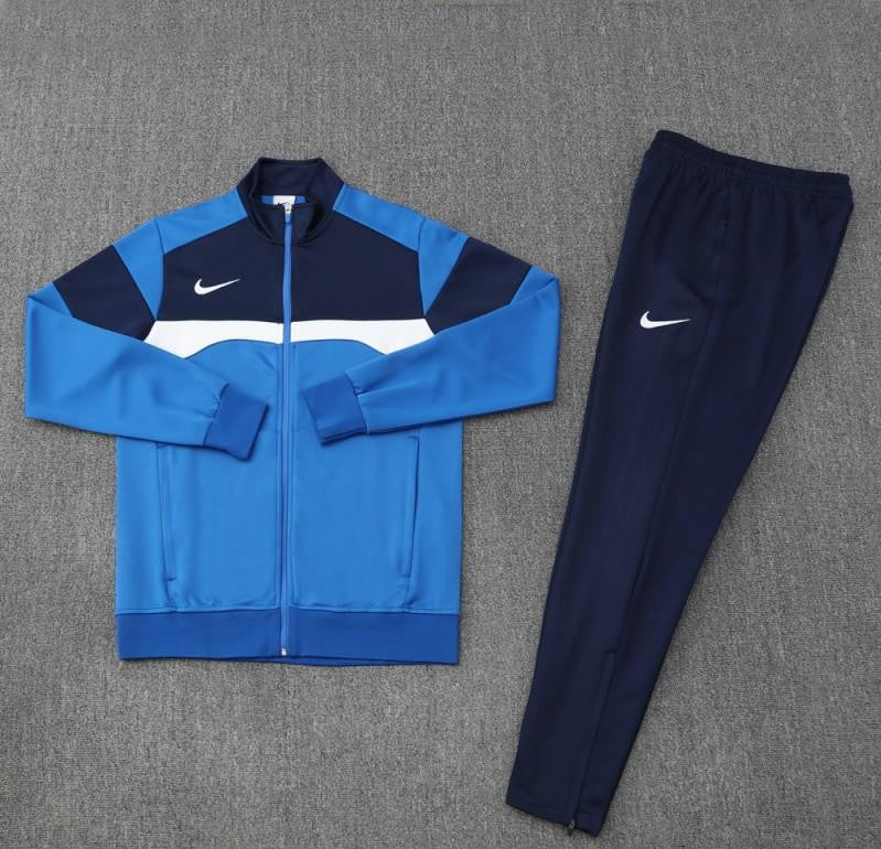 2025 Nike Blue/Black Full Hoodie Zipper Jacket +Long Pants