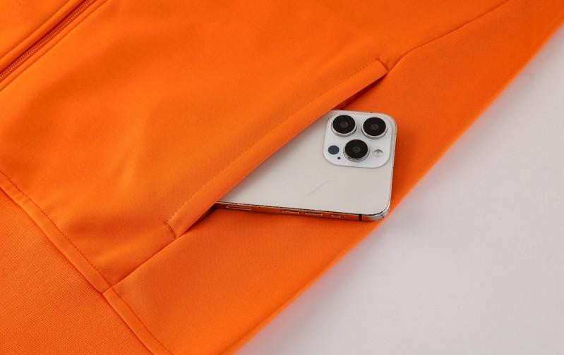 2025 Nike Orange/Black Full Hoodie Zipper Jacket +Long Pants