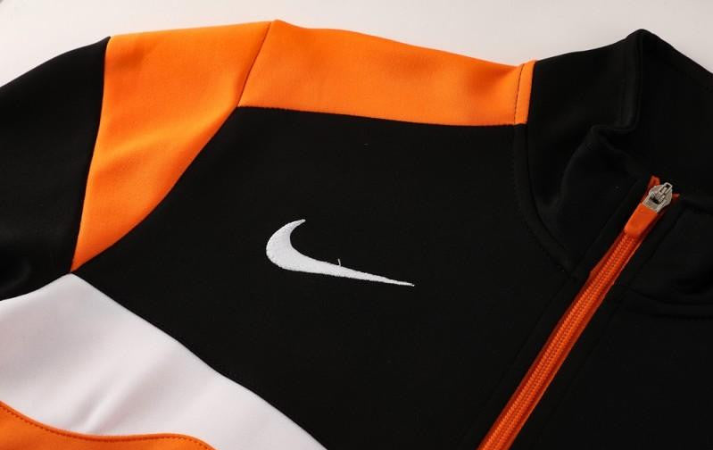 2025 Nike Orange/Black Full Hoodie Zipper Jacket +Long Pants