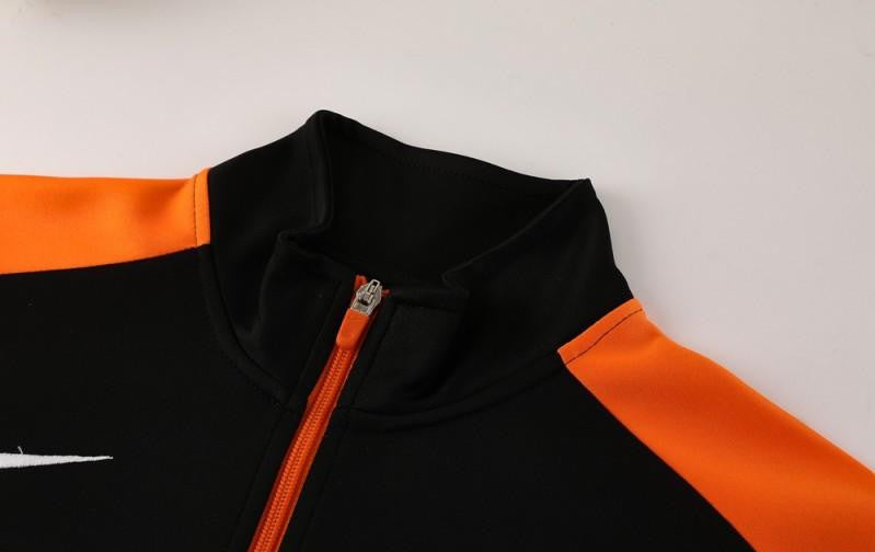 2025 Nike Orange/Black Full Hoodie Zipper Jacket +Long Pants
