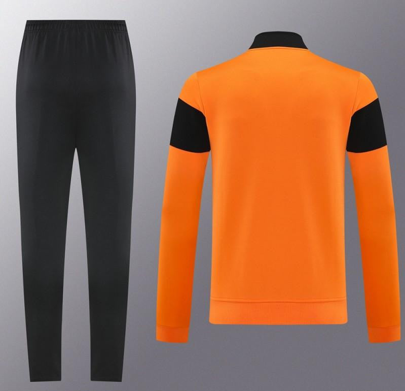 2025 Nike Orange/Black Full Hoodie Zipper Jacket +Long Pants