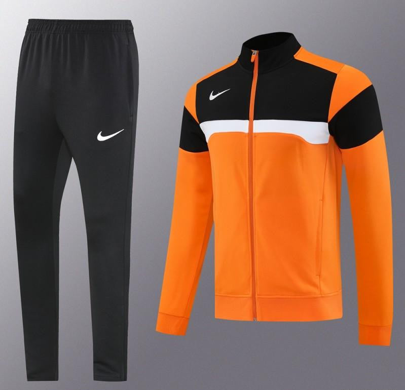 2025 Nike Orange/Black Full Hoodie Zipper Jacket +Long Pants