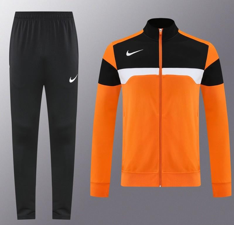 2025 Nike Orange/Black Full Hoodie Zipper Jacket +Long Pants