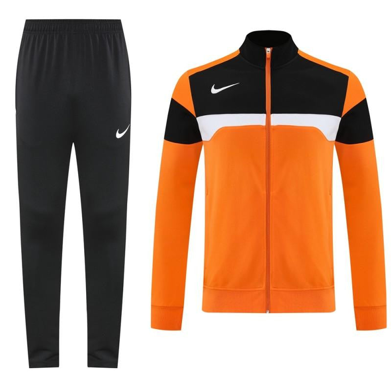 2025 Nike Orange/Black Full Hoodie Zipper Jacket +Long Pants