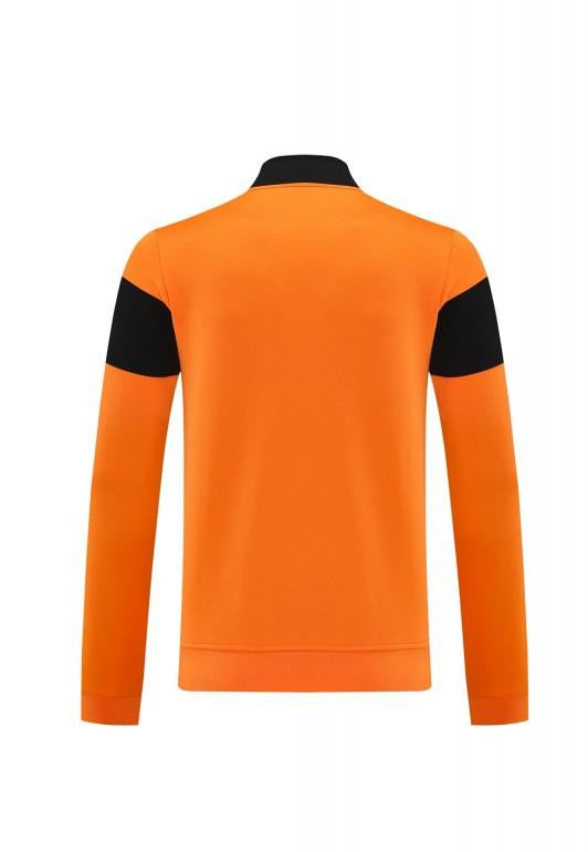 2025 Nike Orange/Black Full Hoodie Zipper Jacket +Long Pants