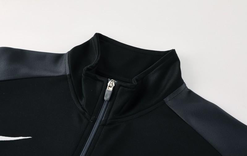 2025 Nike Black/Deep Grey Full Hoodie Zipper Jacket +Long Pants