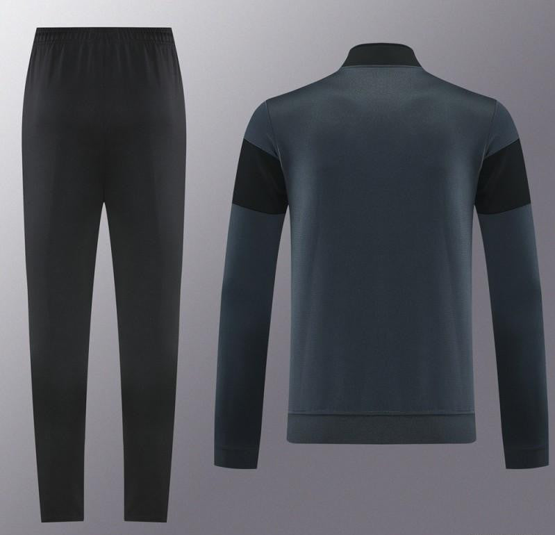 2025 Nike Black/Deep Grey Full Hoodie Zipper Jacket +Long Pants