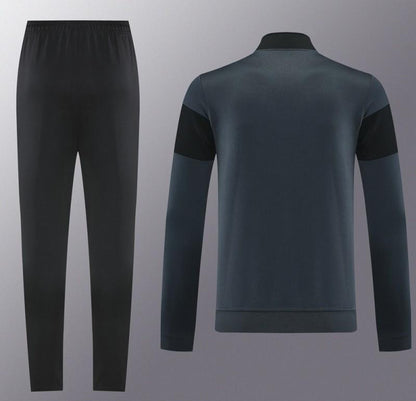 2025 Nike Black/Deep Grey Full Hoodie Zipper Jacket +Long Pants