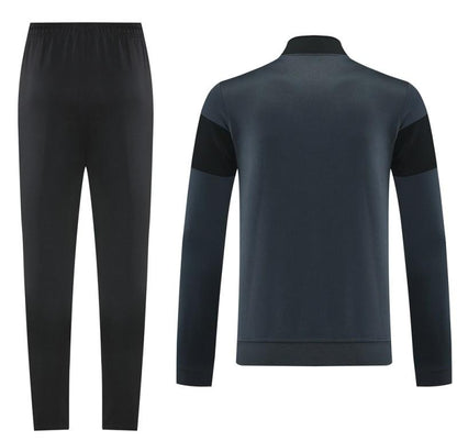 2025 Nike Black/Deep Grey Full Hoodie Zipper Jacket +Long Pants