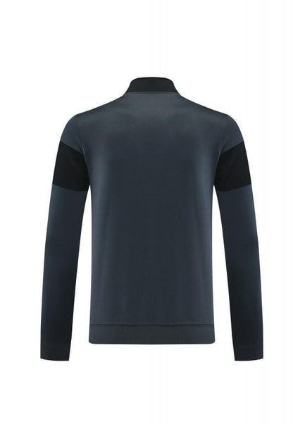 2025 Nike Black/Deep Grey Full Hoodie Zipper Jacket +Long Pants