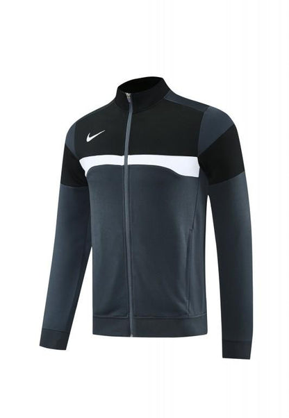 2025 Nike Black/Deep Grey Full Hoodie Zipper Jacket +Long Pants
