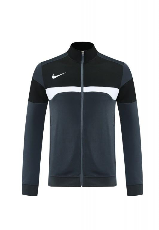 2025 Nike Black/Deep Grey Full Hoodie Zipper Jacket +Long Pants