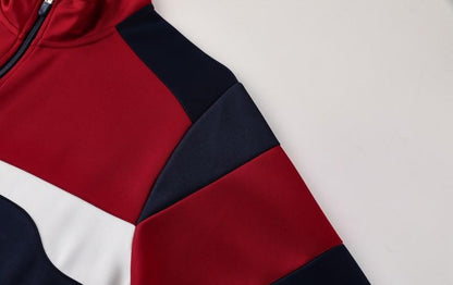 2025 Nike Red/Navy Full Hoodie Zipper Jacket +Long Pants