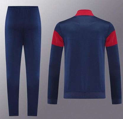 2025 Nike Red/Navy Full Hoodie Zipper Jacket +Long Pants