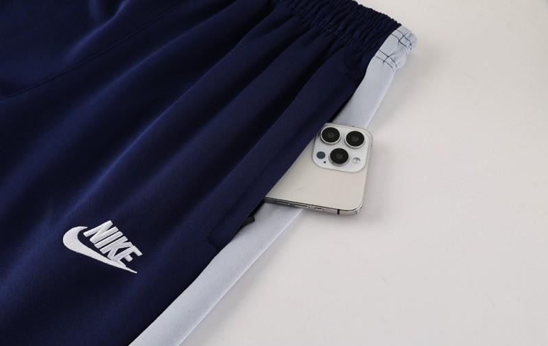 2025 Nike Grey/Navy Full Hoodie Zipper Jacket +Long Pants