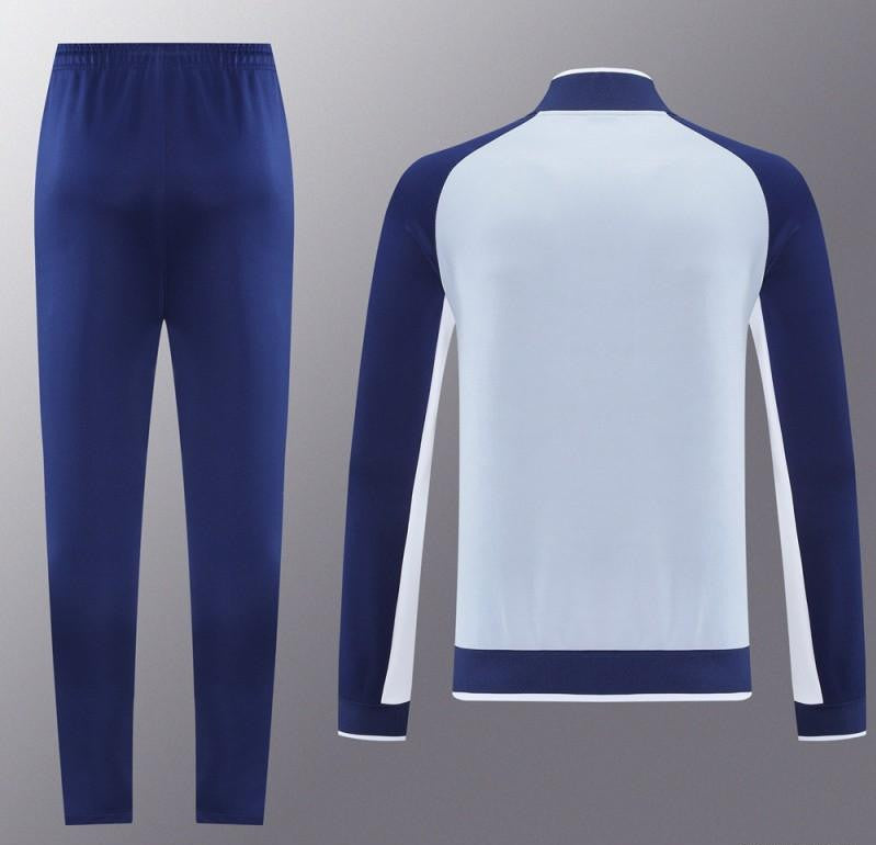 2025 Nike Grey/Navy Full Hoodie Zipper Jacket +Long Pants