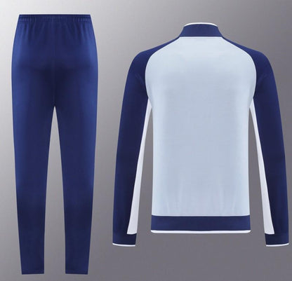 2025 Nike Grey/Navy Full Hoodie Zipper Jacket +Long Pants
