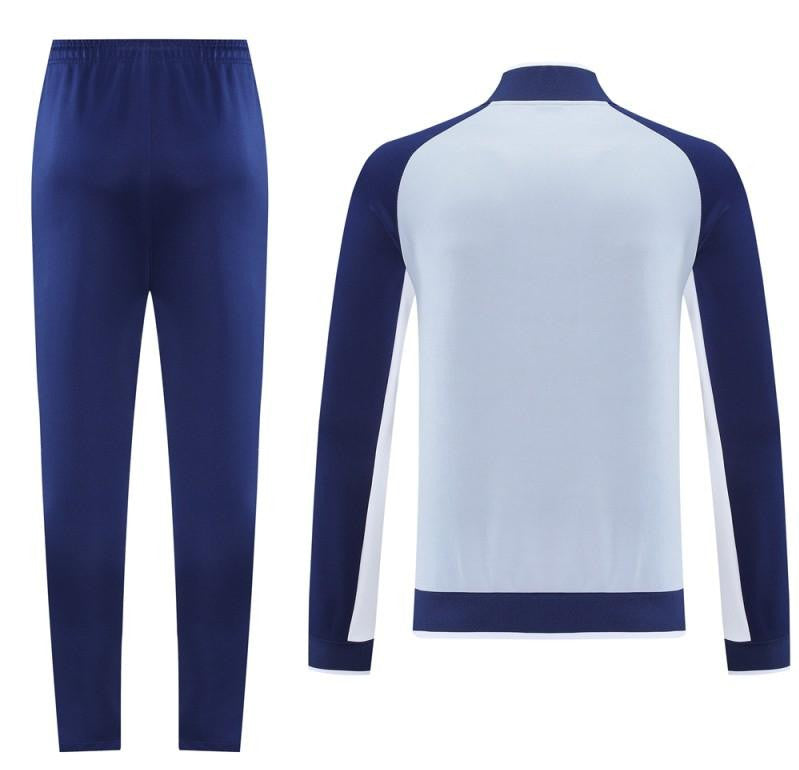 2025 Nike Grey/Navy Full Hoodie Zipper Jacket +Long Pants