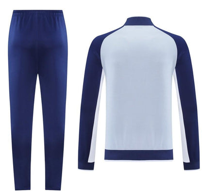 2025 Nike Grey/Navy Full Hoodie Zipper Jacket +Long Pants