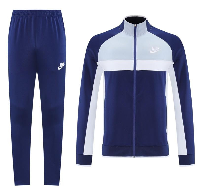 2025 Nike Grey/Navy Full Hoodie Zipper Jacket +Long Pants