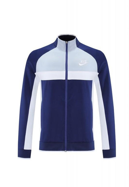 2025 Nike Grey/Navy Full Hoodie Zipper Jacket +Long Pants
