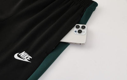 2025 Nike Green/White Full Hoodie Zipper Jacket +Long Pants