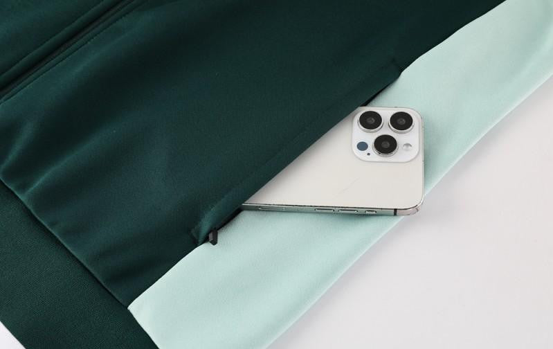 2025 Nike Green/White Full Hoodie Zipper Jacket +Long Pants