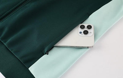 2025 Nike Green/White Full Hoodie Zipper Jacket +Long Pants