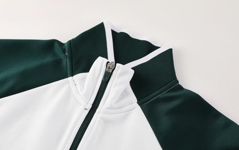 2025 Nike Green/White Full Hoodie Zipper Jacket +Long Pants
